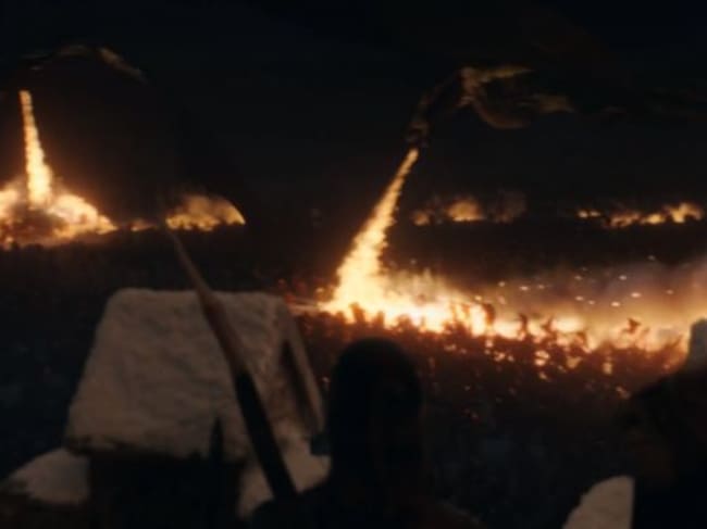 Los dragones inician su ataque.