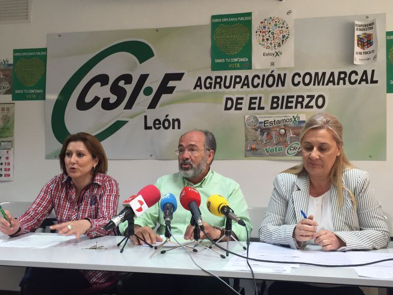 Los representantes del CSI-F ofrecen los datos en rueda de prensa