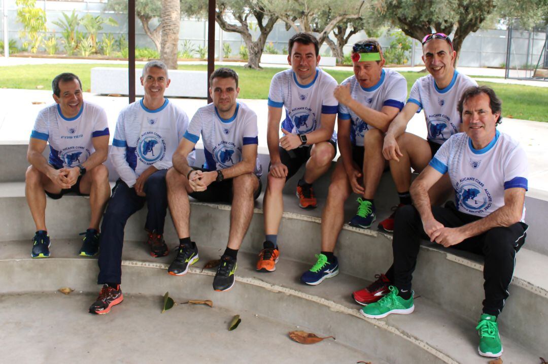 Carlos Arcaya, José Luis (C.D. SATSE), Pere Rostoll (Urban Runners), Luis (Beer Runners), Jesús (A to trapo), César (Runners Montemar) y José Manuel Albentosa