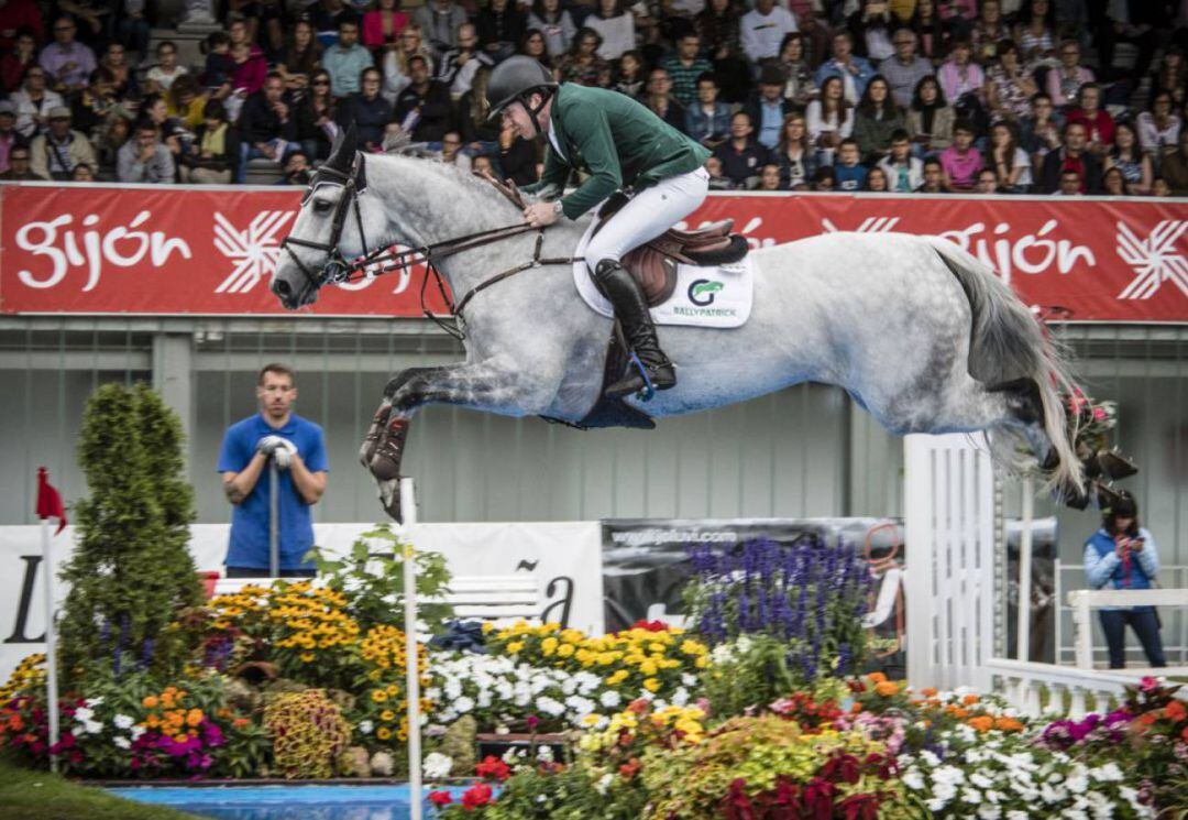 Greg Patrick Broderick durante su participación en el último Gran Premio de Gijón