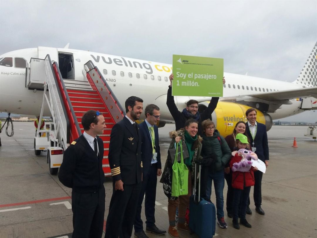 Reconimiento del &#039;Pasajero un millón&#039; del 2018 en el Aeropuerto de Granada-Jaén