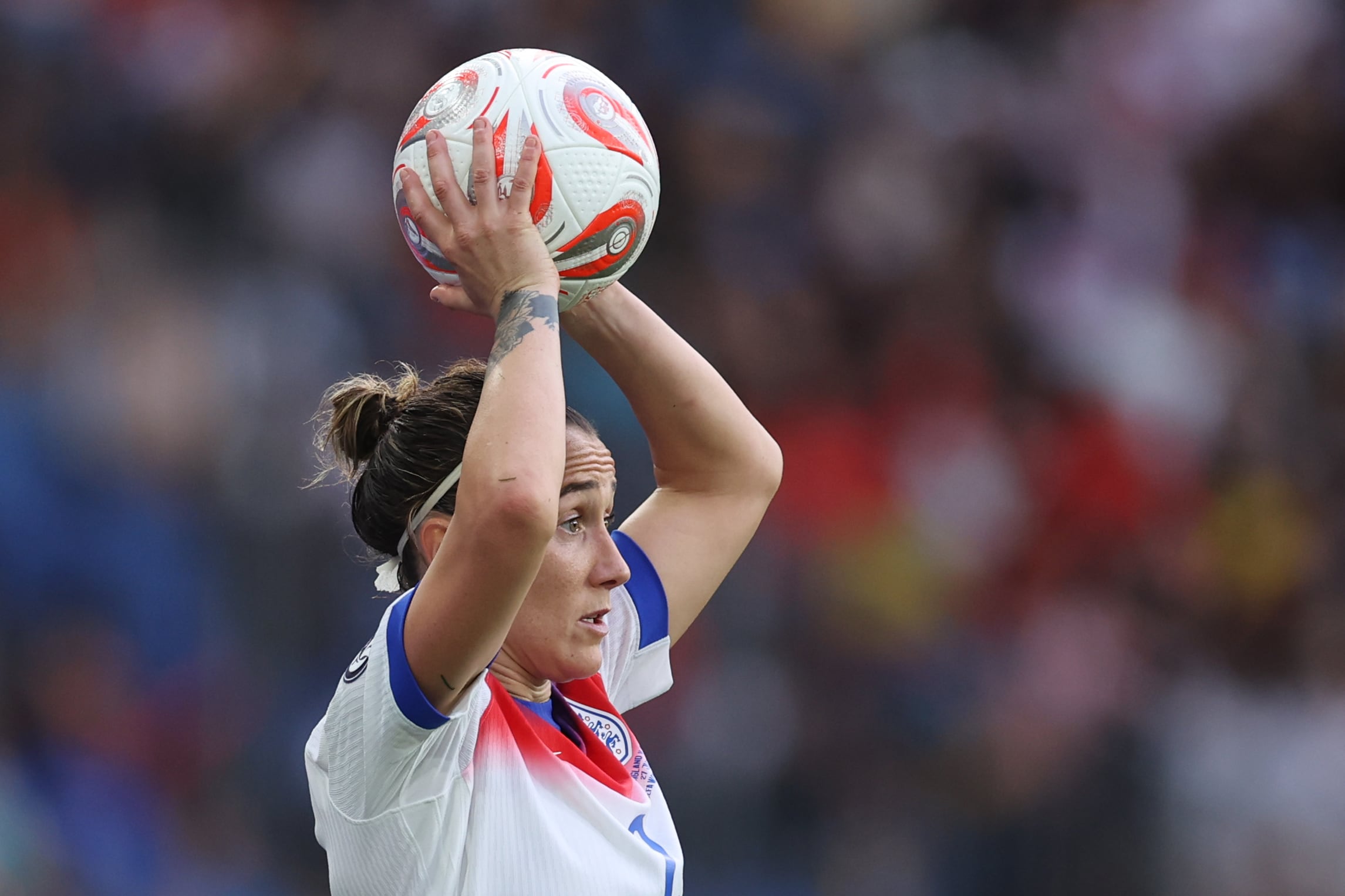 Lucy Bronze, durante la final de la Eurocopa Femenina 2025 entre Inglaterra y España en el St. Jakob-Park de Basilea. Catherine Ivill - AMA/Getty Images