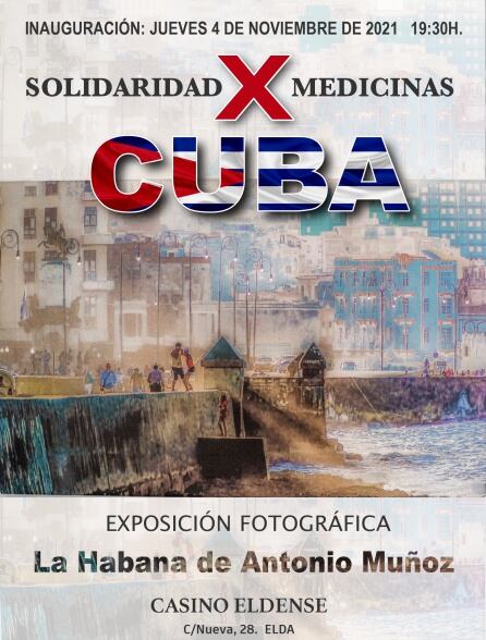 &quot;Solidaridad por medicinas”, una muestra solidaria, ya que todo el dinero que se recaude con la venta de su obra se destinará para llevar las medicinas de ayuda a Cuba.