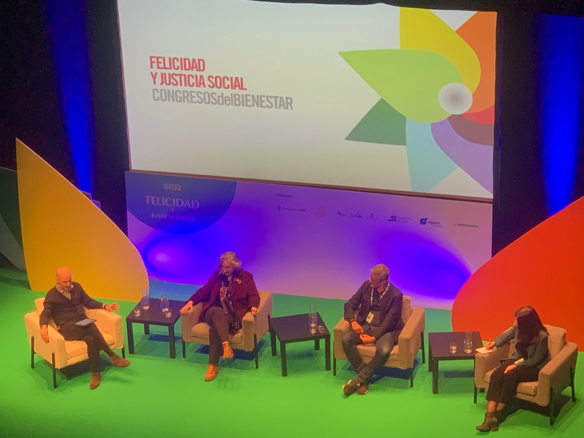 José Carlos Ruiz, Carmen Pellicer, David Valle y Elisa Barrera en los Congresos del Bienestar