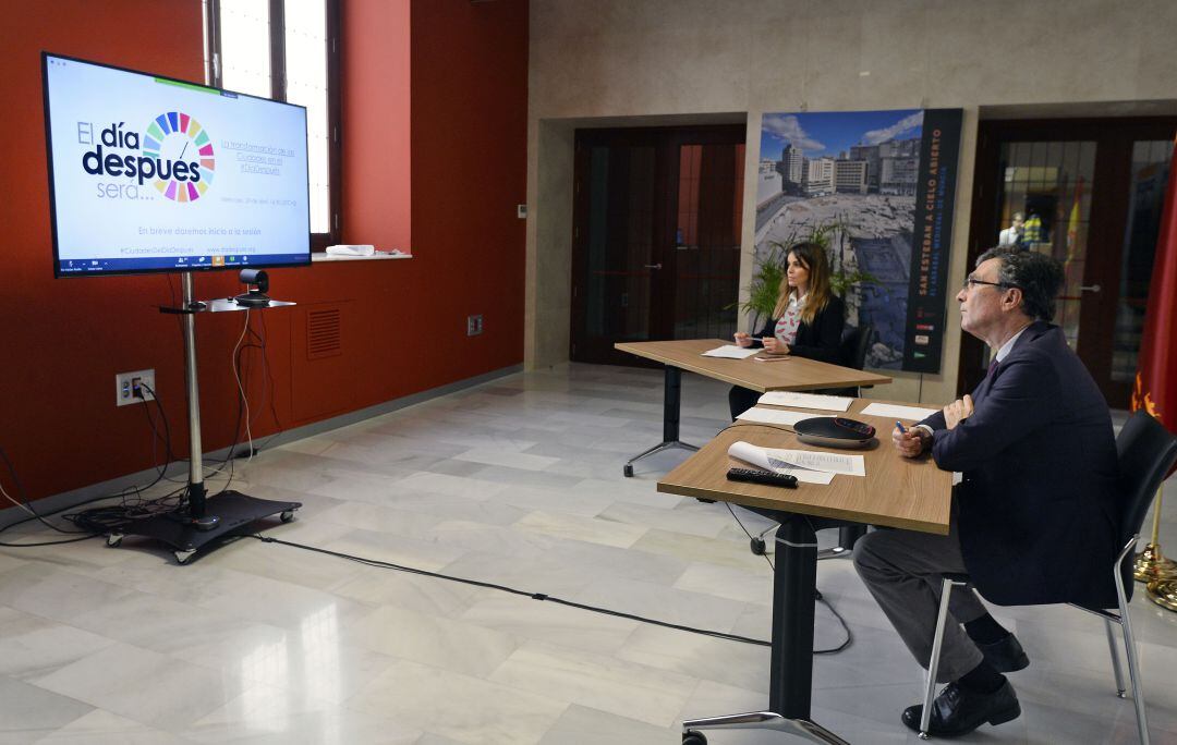 Ballesta durante su participación en la videoconferencia &quot;La Transformación de ciudades en el Día Después&quot;