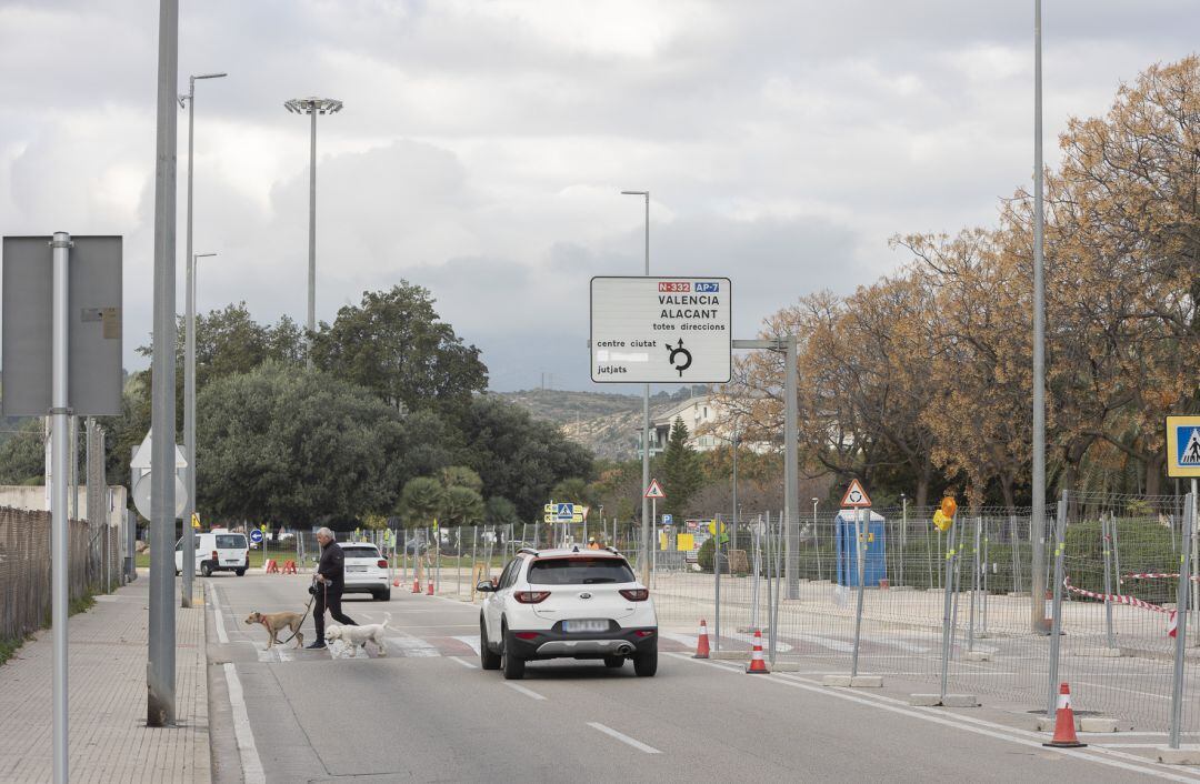 Avenida Blasco Ibáñez de Gandia con obras