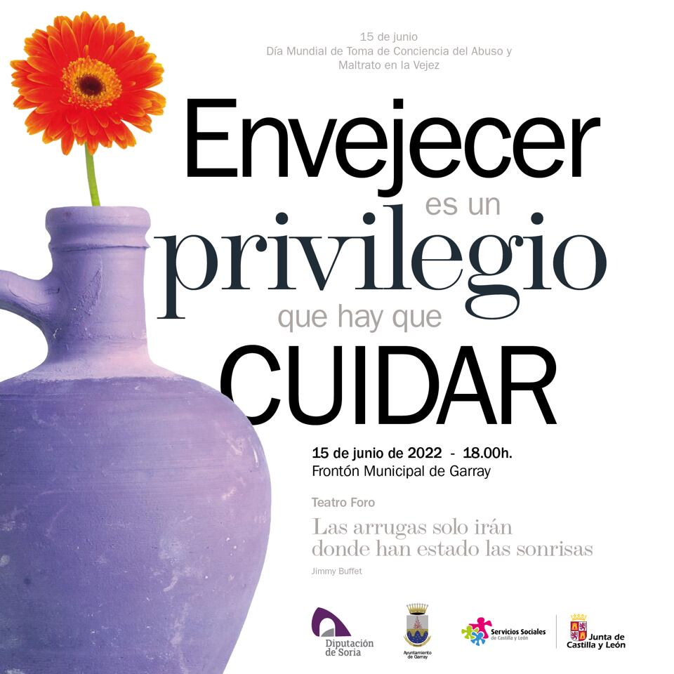 Cartel de Envejecer es un privilegio que hay que cuidar.