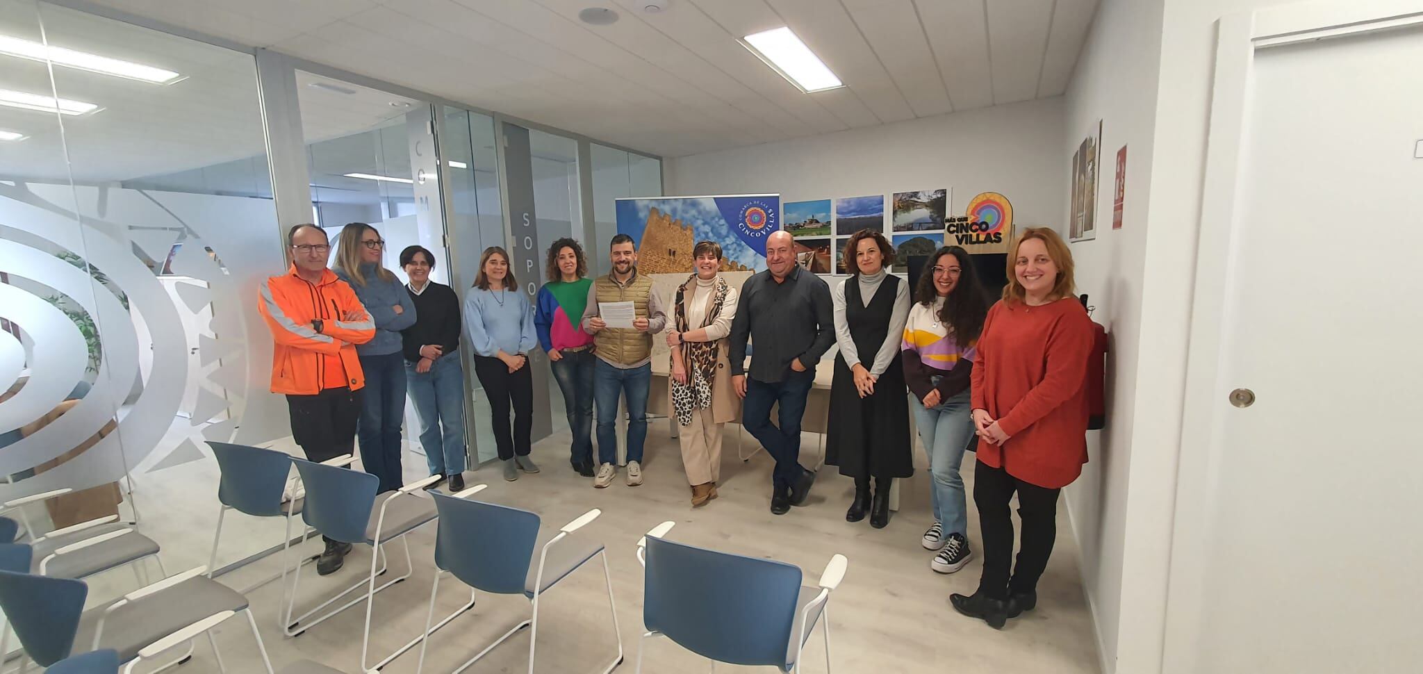 Lectura del manifiesto por el 25N en la comarca de las Cinco Villas