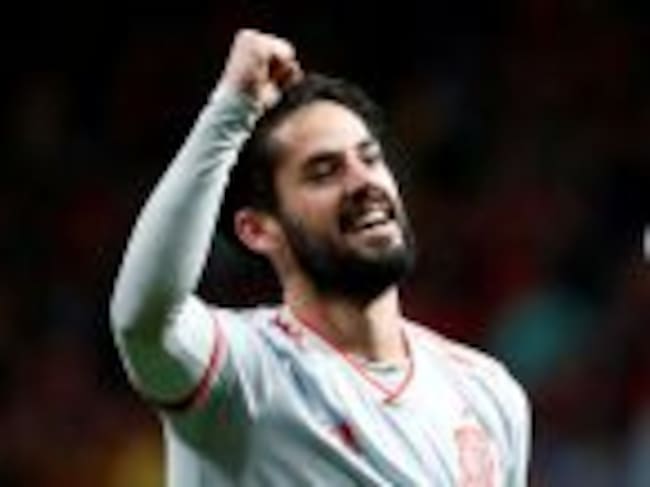 Soccer Football - International Friendly - Spain vs Argentina - Wanda Metropolitano, Madrid, Spain - March 27, 2018 Spain's Isco celebrates scoring their third goal REUTERS/Juan Medina TPX IMAGES OF THE DAY