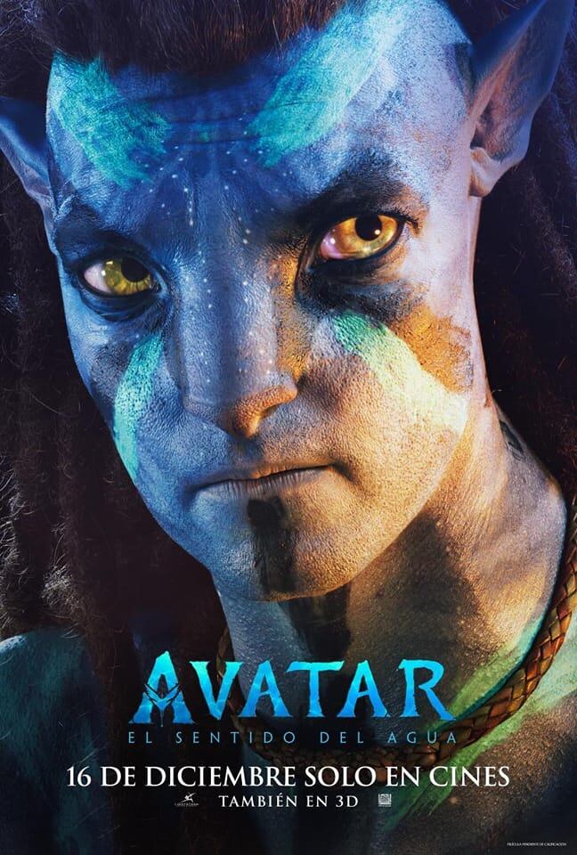 Cartel de la película Avatar 2, El Sentido del Agua, primera del ciclo Cine de Estreno en Jódar