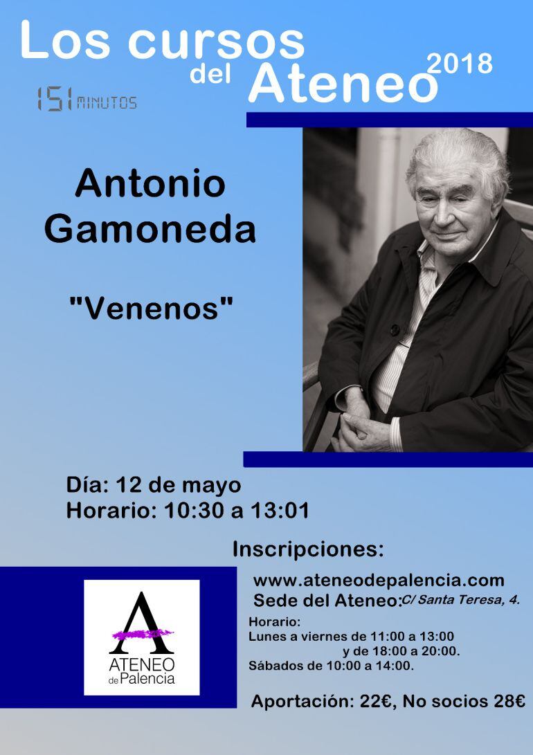 Gamoneda en Palencia el 12 de mayo