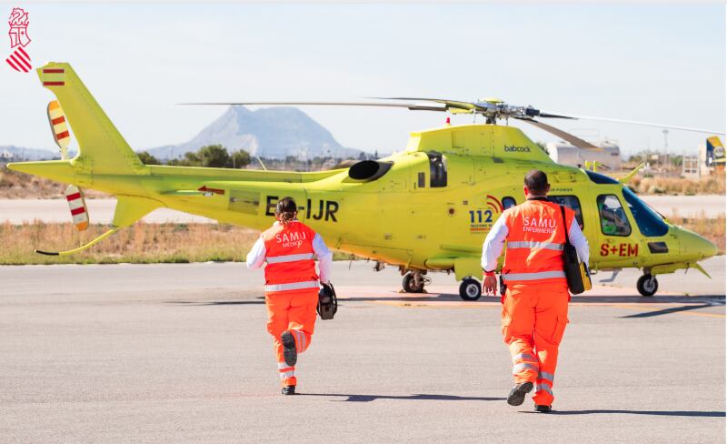 Foto recurs d&#039;un helicòpter mèdic //Foto: Emergències GVA