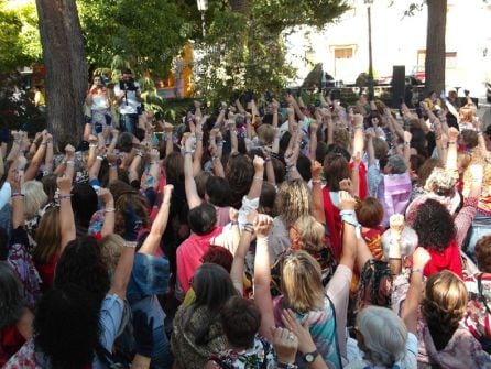 Las mujeres participaron en la actividad &quot;ocupemos la calle&quot;