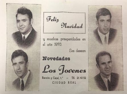 Publicidad que 'Los Jóvenes hicieron en año 1970 para felicitar la Navidad