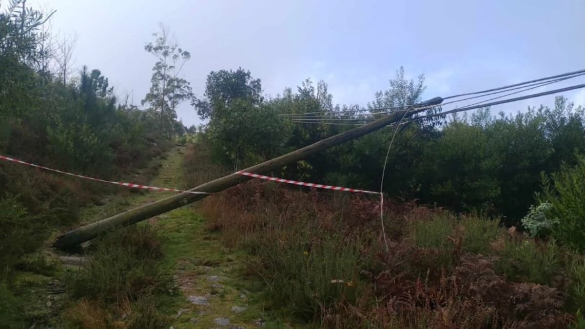 Noé Ferreira, presidente de la Comunidad de Montes de A Guarda, sobre los postes de telefonía abandonados en el Trega