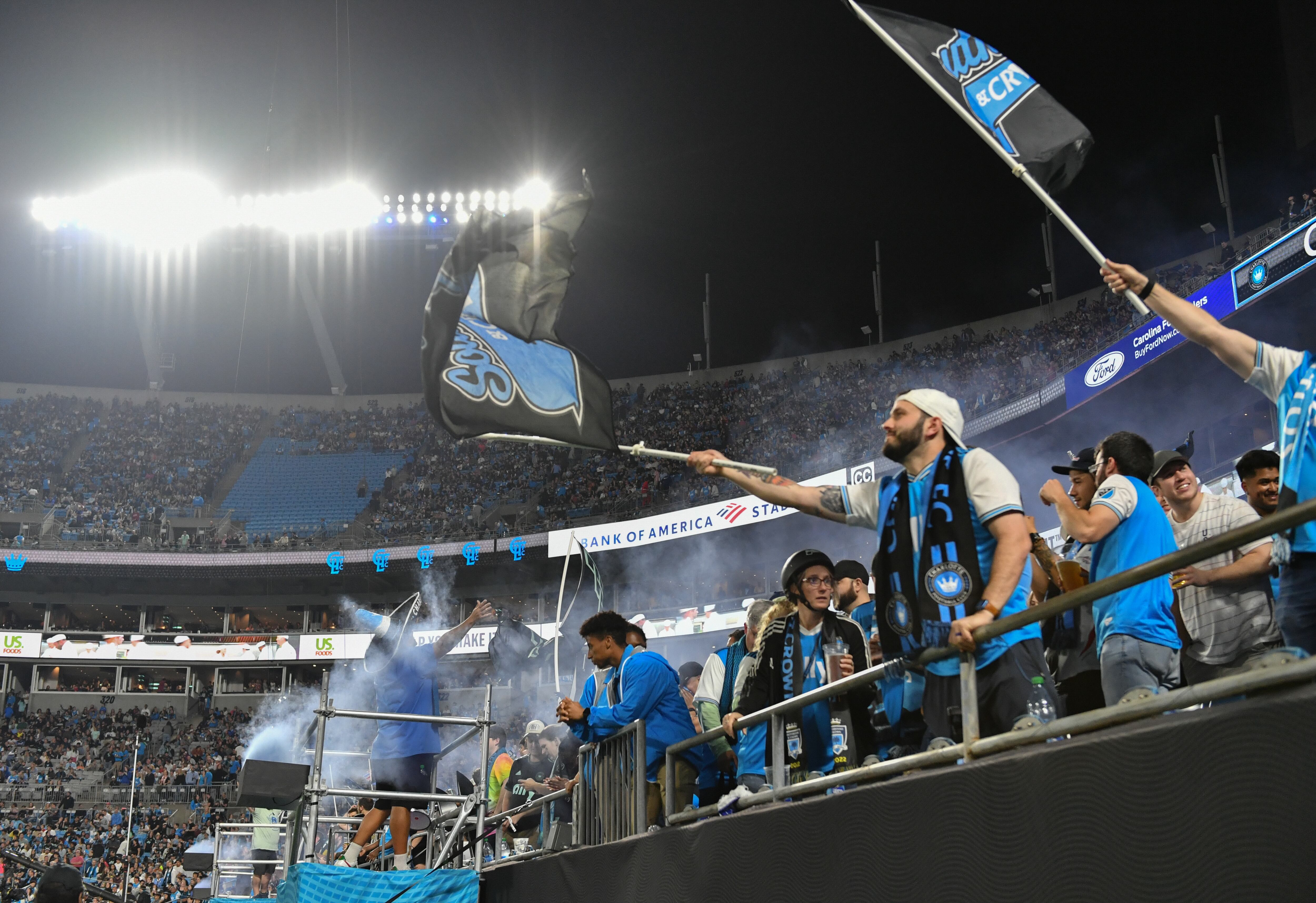 Aficionado del Charlotte Football Club  en el Bank of America Stadium