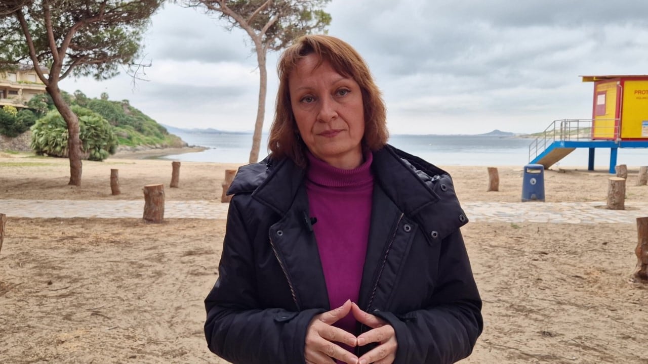 María Marín en Cala del Pino