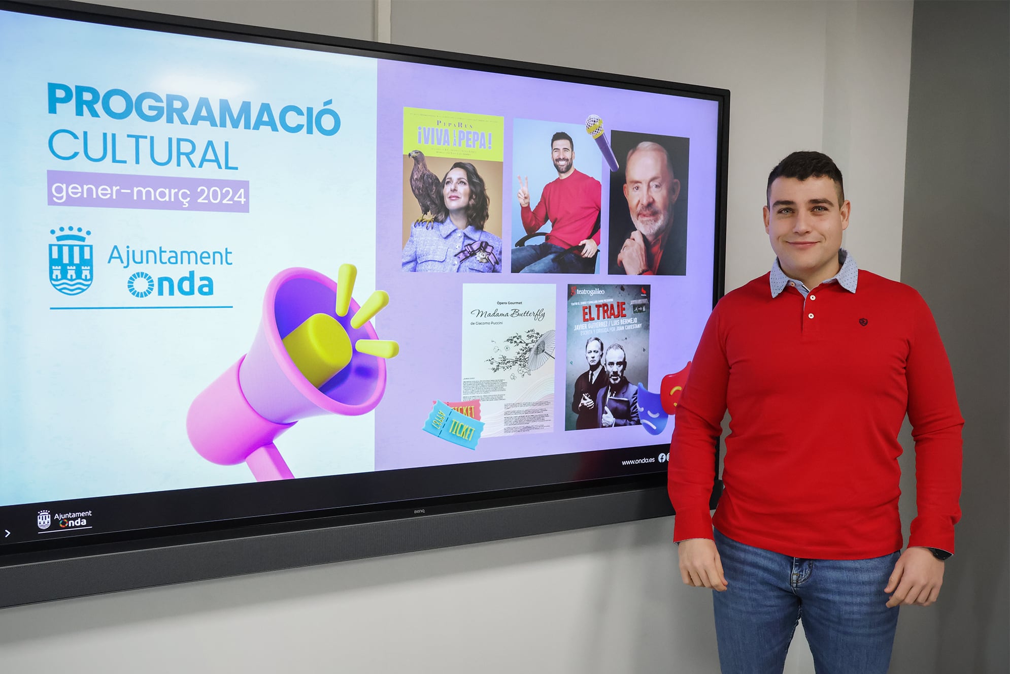 Daniel Álvaro, en la presentación de la programación cultural de enero a marzo en Onda