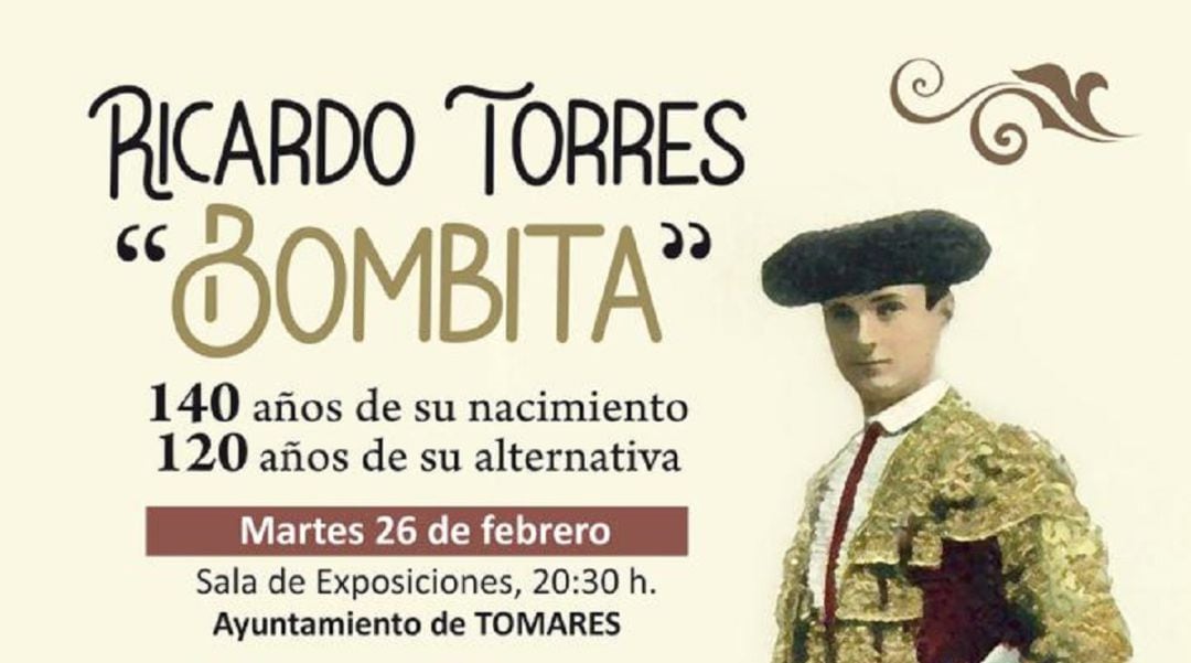 Cartel de los actos dedicados a Bombita en su localidad natal, la aljarafeña de Tomares