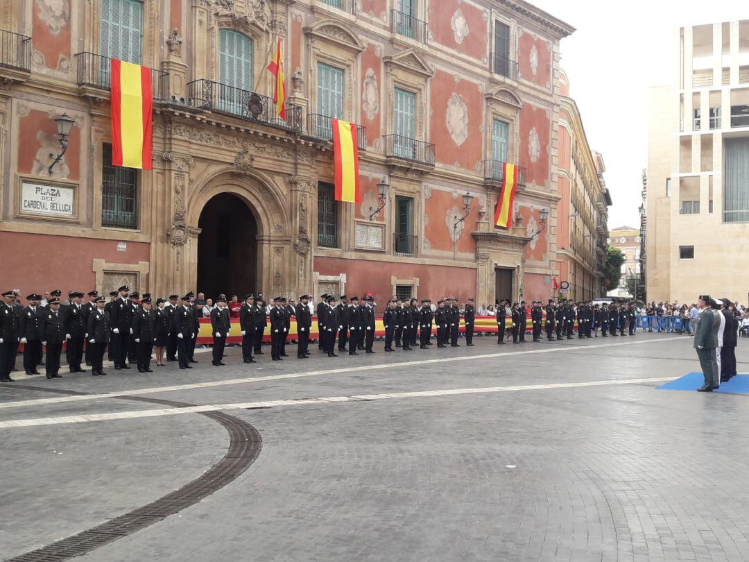 Actos en Belluga con motivo de los Angeles Custodios, patrón de la Policía Nacional.