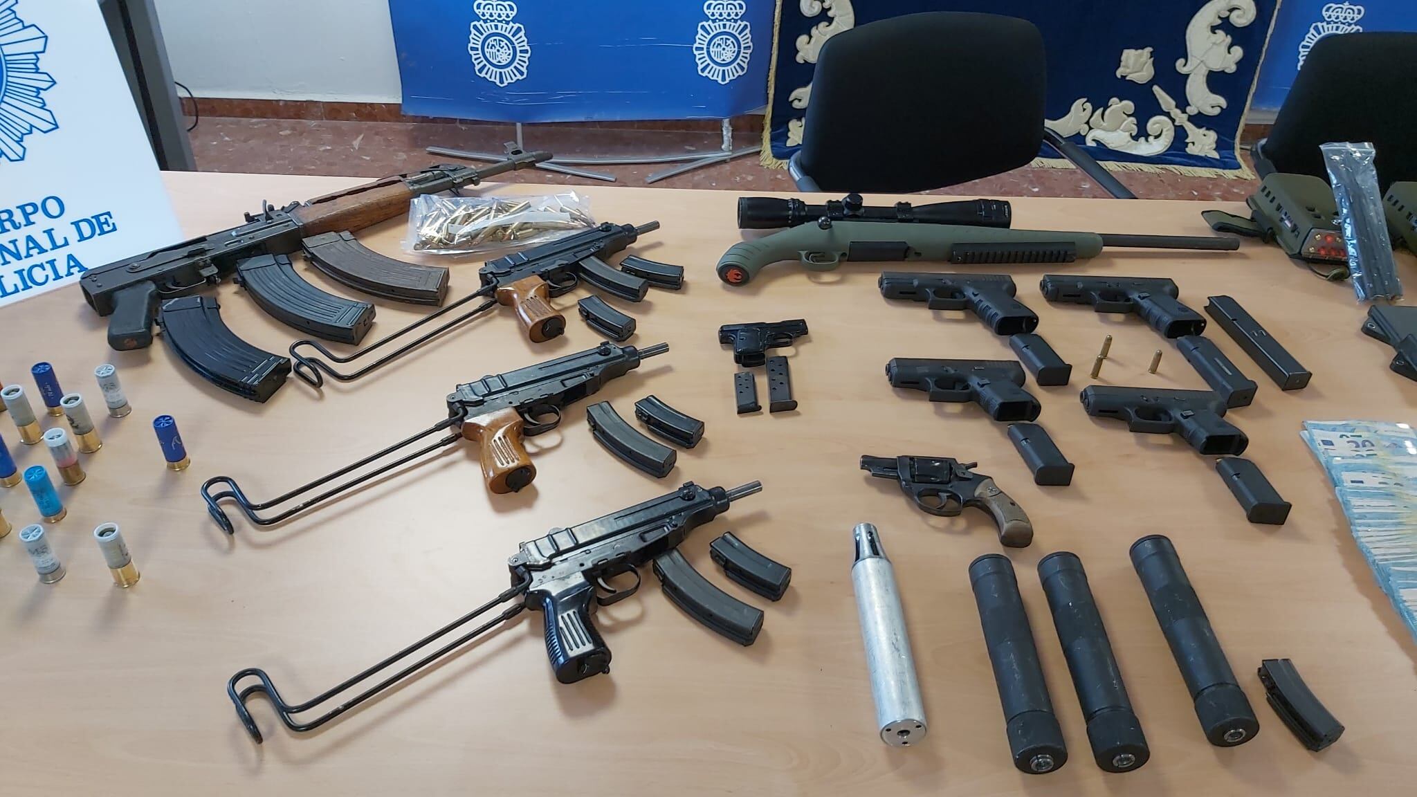 Armas incautadas por la policía