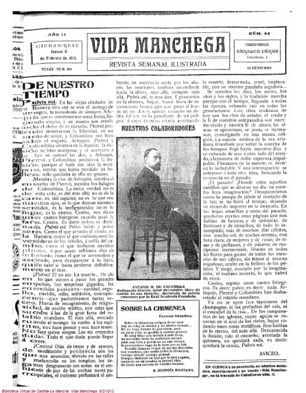 Portada de &#039;Vida Manchega&#039; (1913)