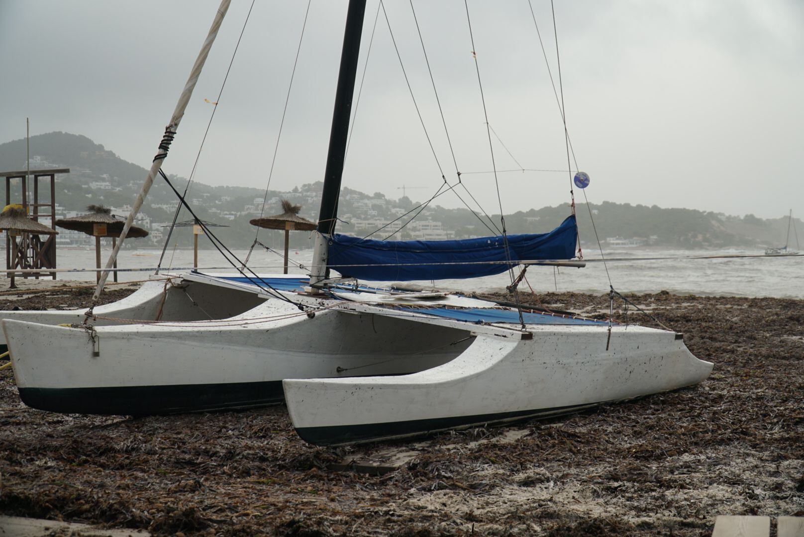 Imagen de la playa de Talamanca esta mañana