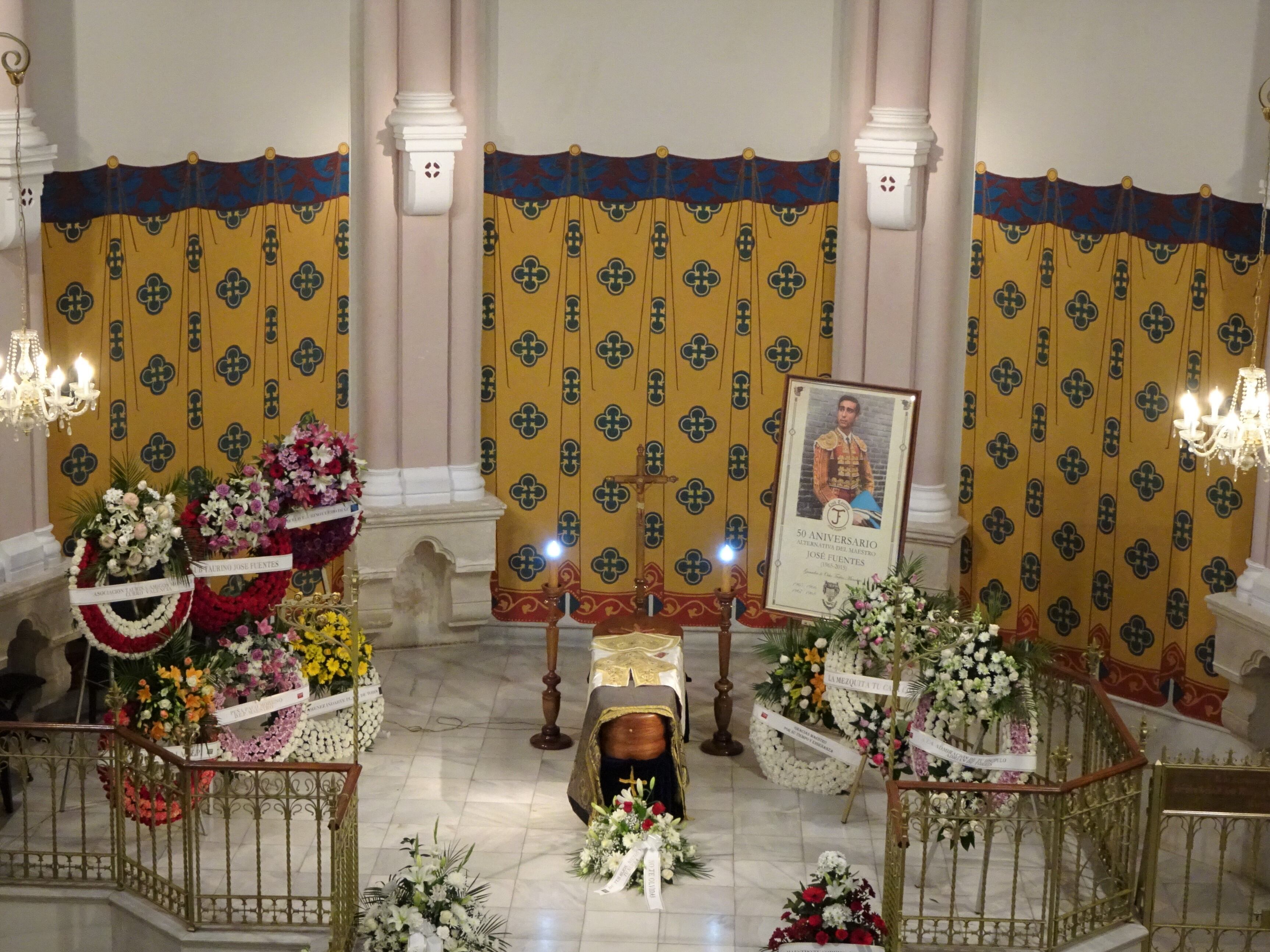 Capilla de Los Marqueses para despedir a José Fuentes.