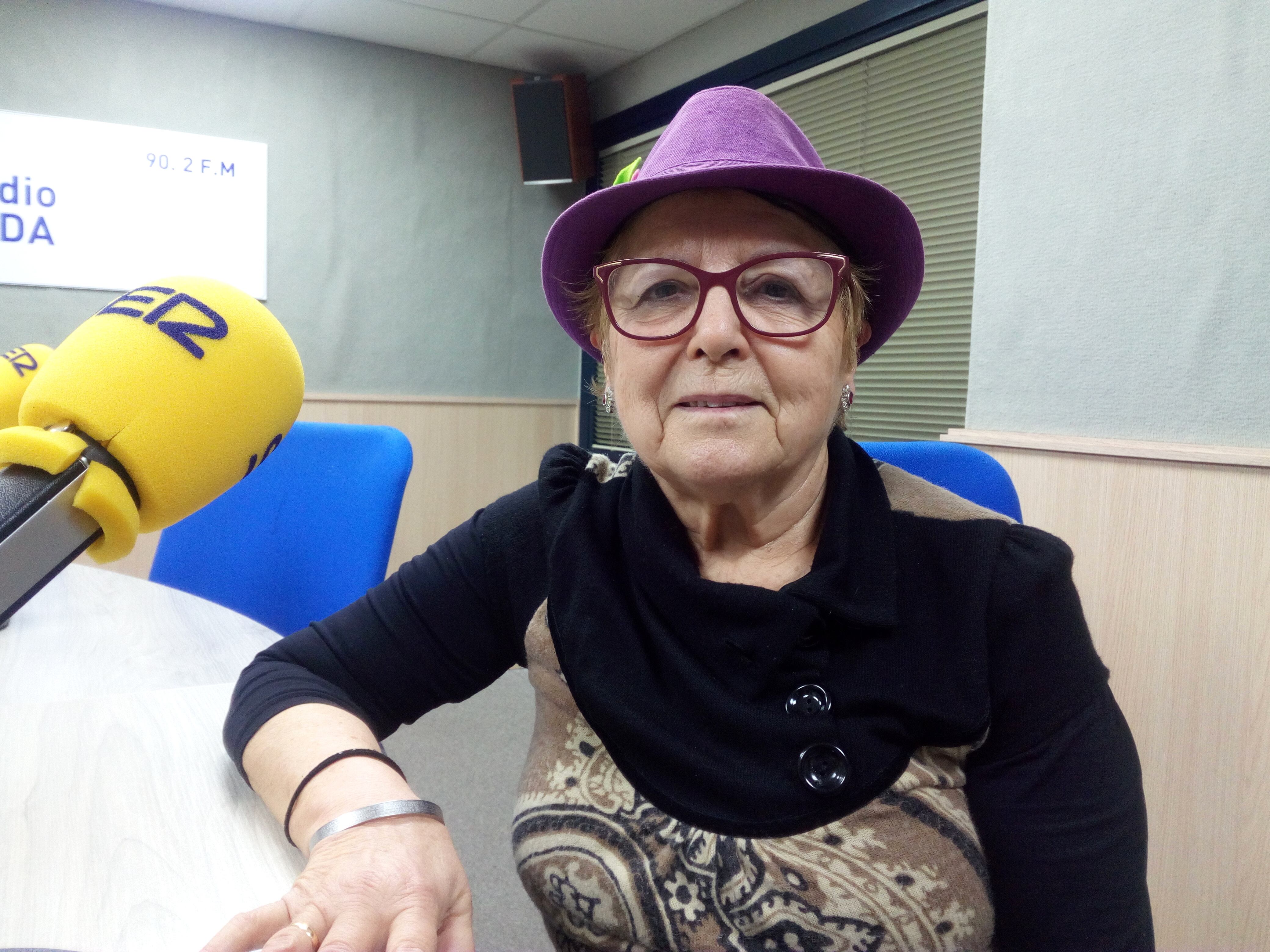 Pepi Pérez, en el estudio de Radio Elda SER