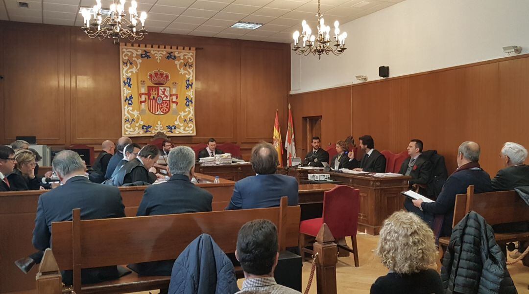 Audiencia provincial de Segovia durante la séptima sesión del juicio de las prejubilaciones de Caja Segovia