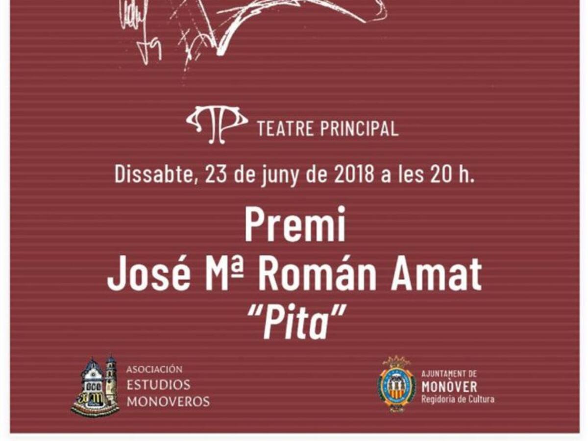 Monóvar entrega este fin de semana el premio José Mª Román Amat “Pita”