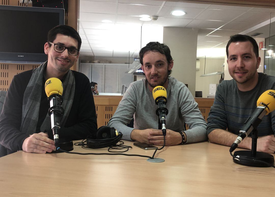 Carles Ferreira, Lluís Castañé i Jordi Bober a l'estudi 1