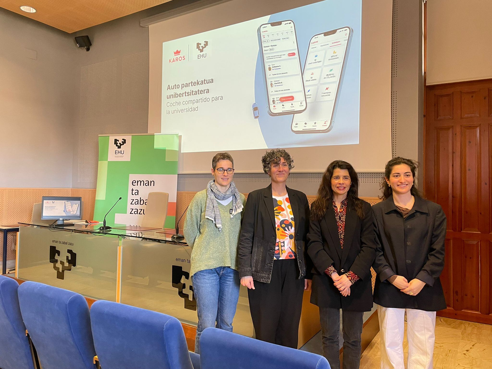 Presentación del programa piloto de coche compartido en el Campus de EHU Álava