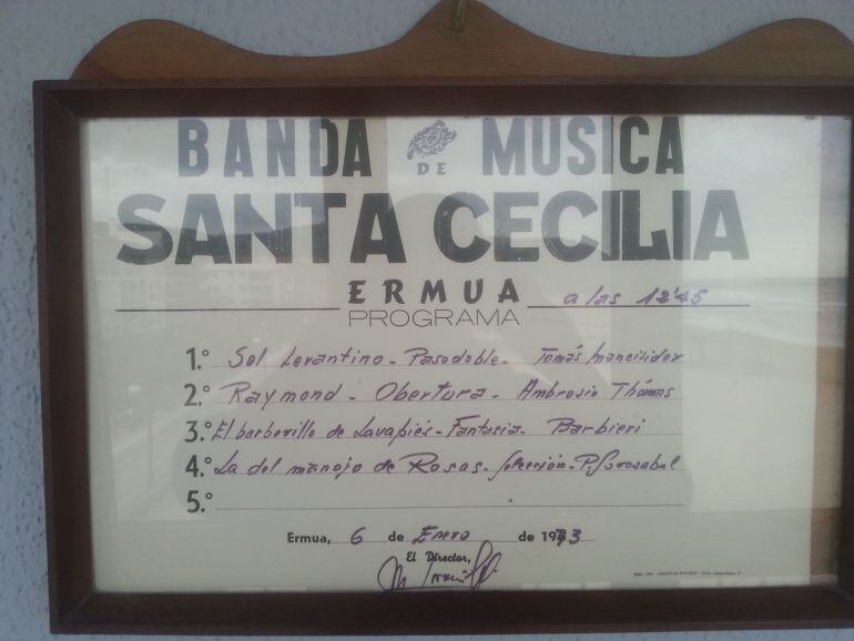 Cartel del último concierto de la Bada de Música 'Santa Cecilia' de Ermua
