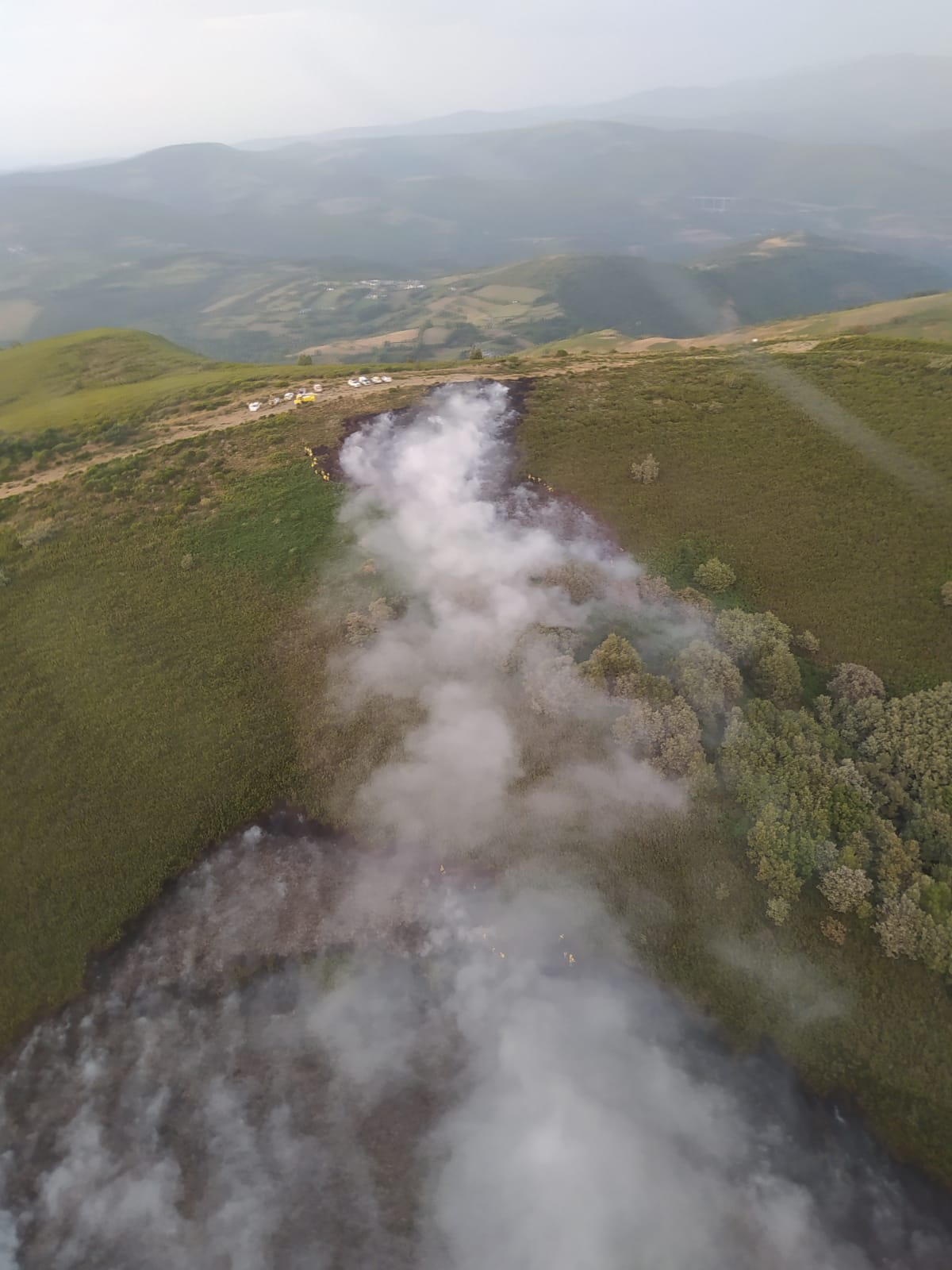 Imagen aérea del incendio (Brif Tabuyo)