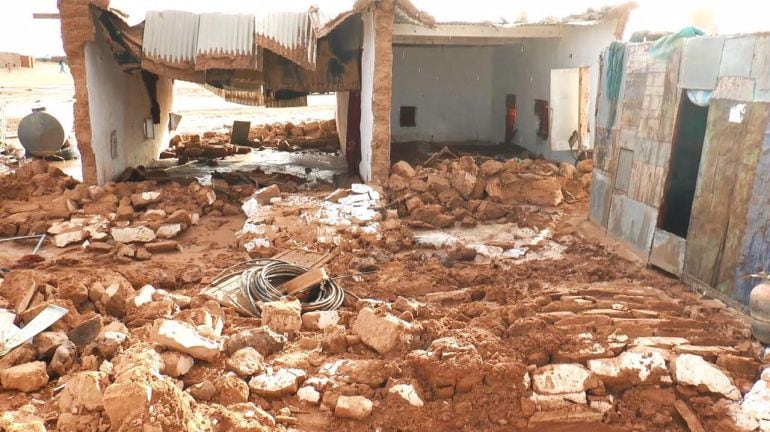 Estado en el que ha quedado una de las viviendas afectadas por las inundaciones