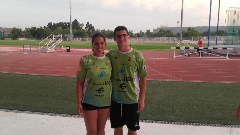 Paula Carranza junto a su pupilo Miguel Ángel Sanz.