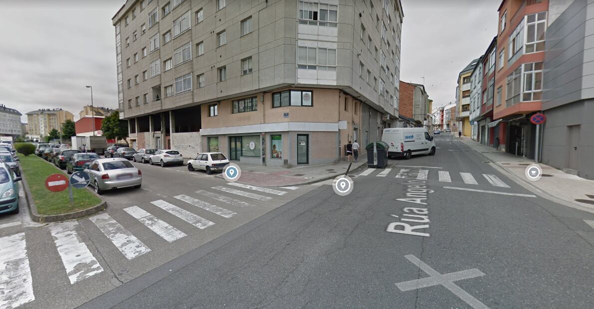 Cruce entre las calles Ángelo Colocci y Lavandeira, en Lugo.