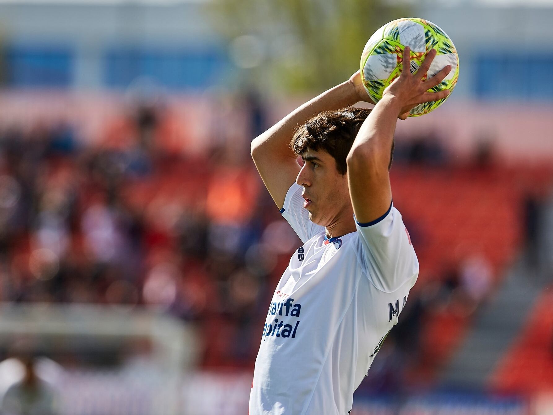 Marcos Bravo, con la camiseta del CF Rayo Majadahonda