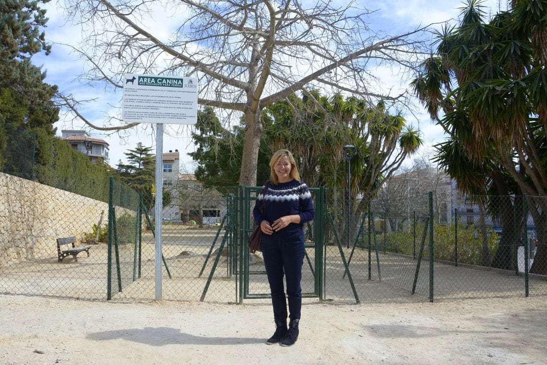 Área canina instalada en el parque Montaner, en Xàbia.