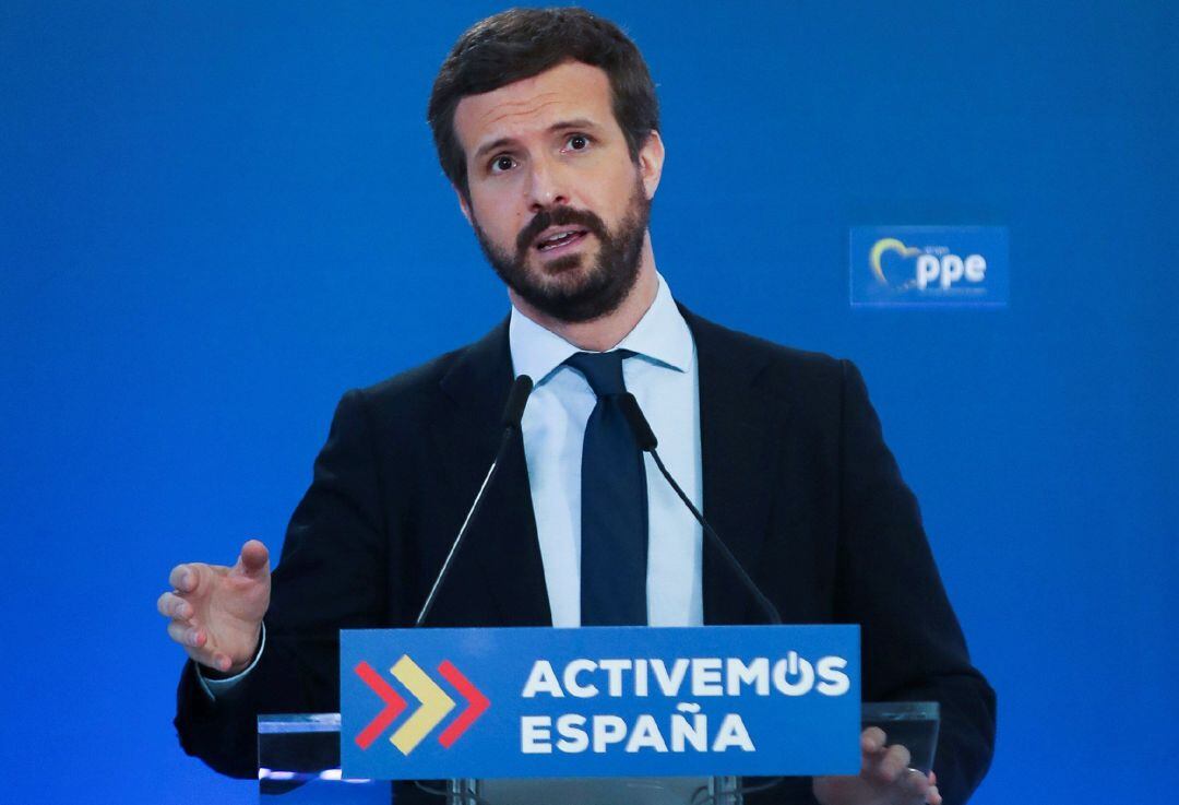 El líder del Partido Popular, Pablo Casado