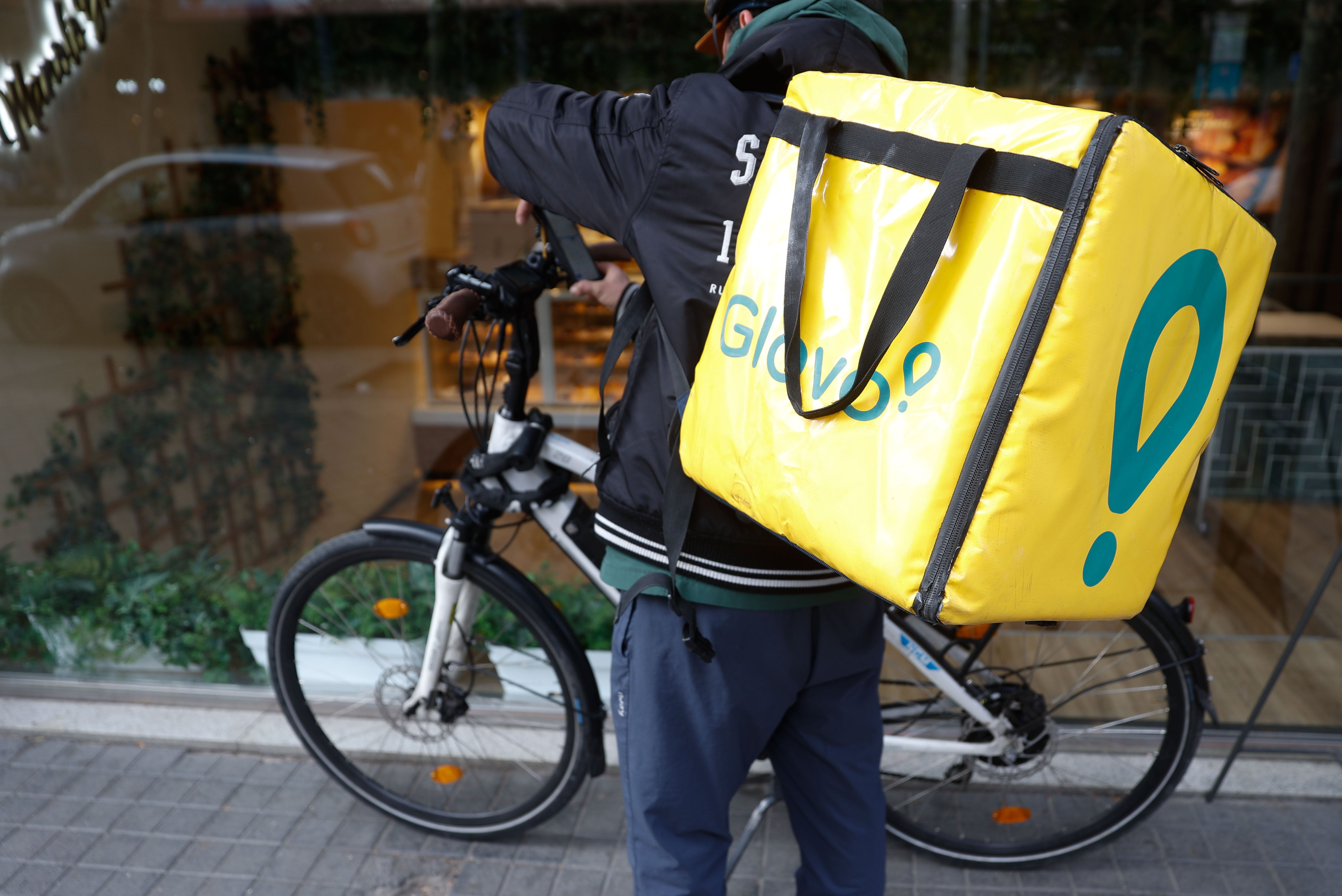 Un trabajador de Glovo en Madrid