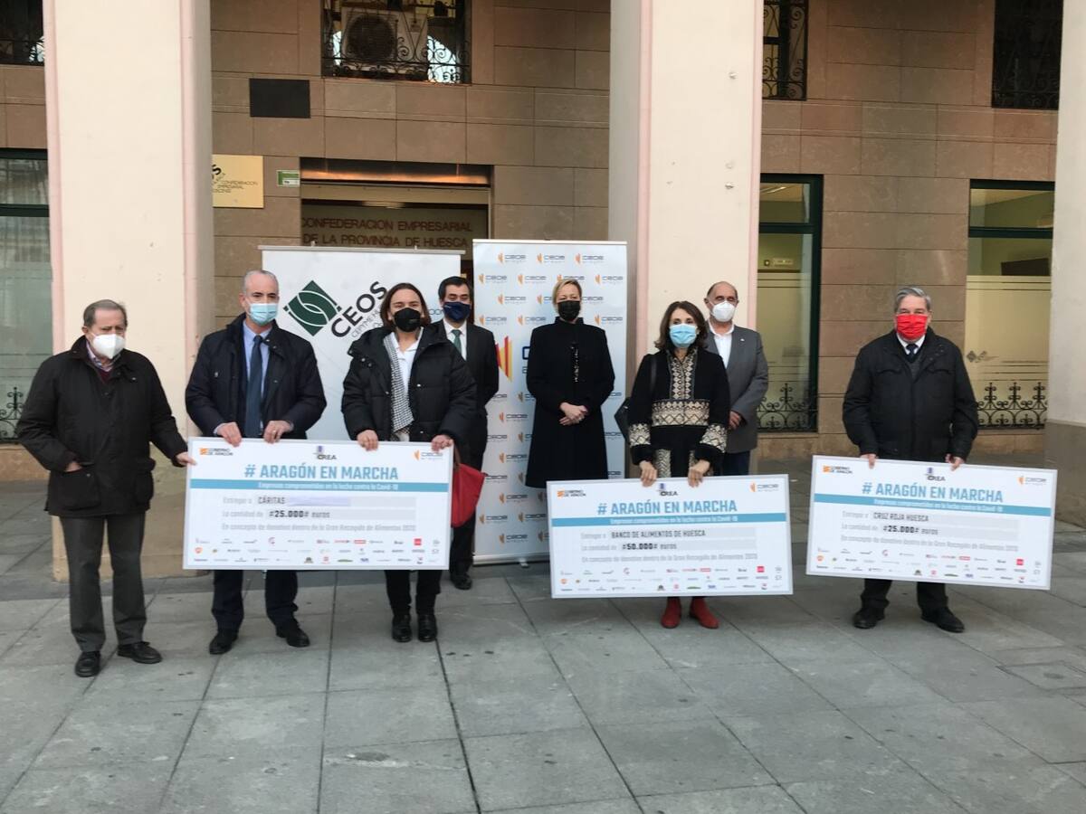 Solidaridad y compromiso empresarial en la entrega de donaciones a entidades sociales de Huesca
