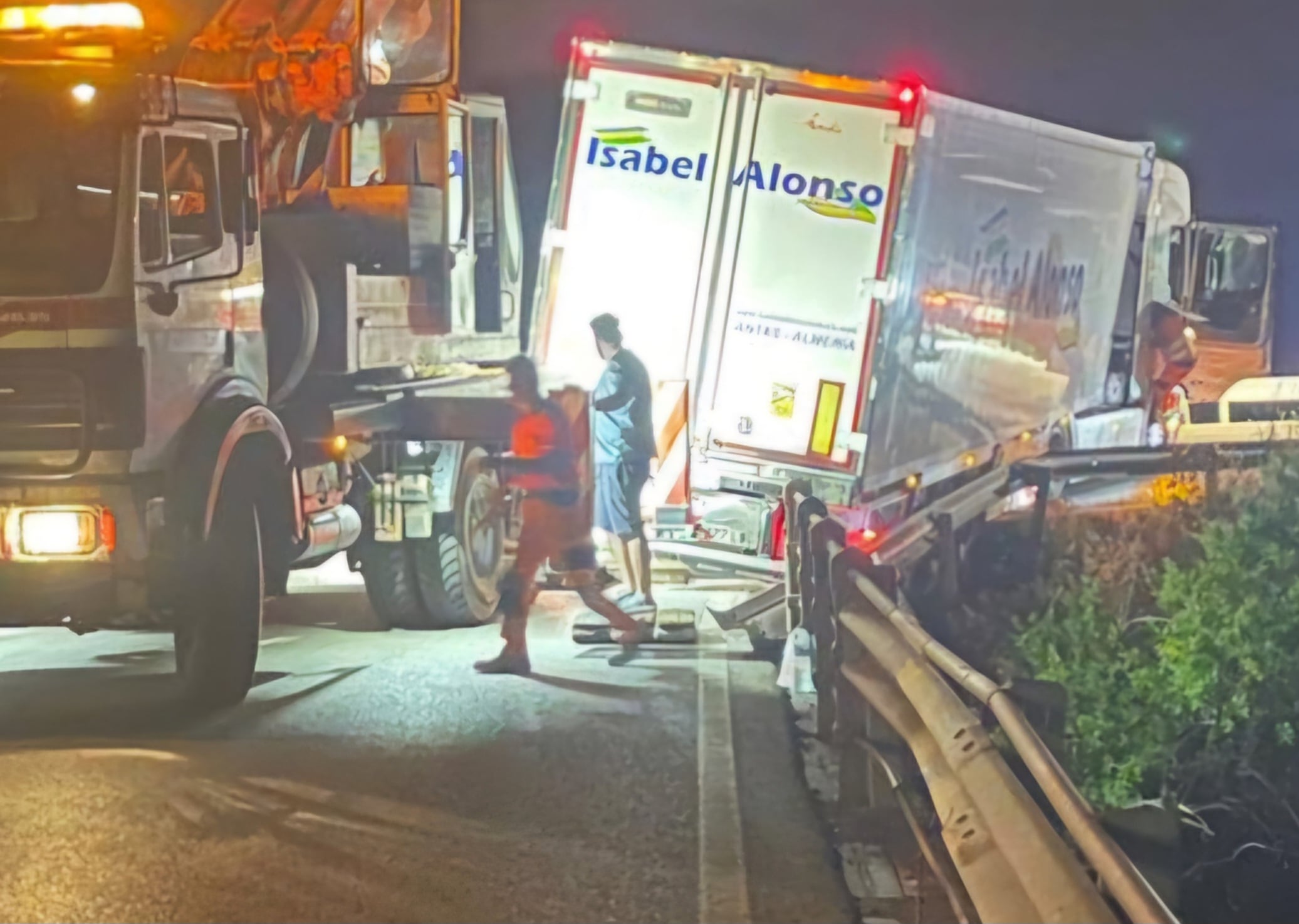 Momento de la retirada del camión