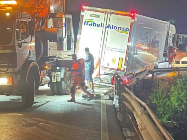 Momento de la retirada del camión