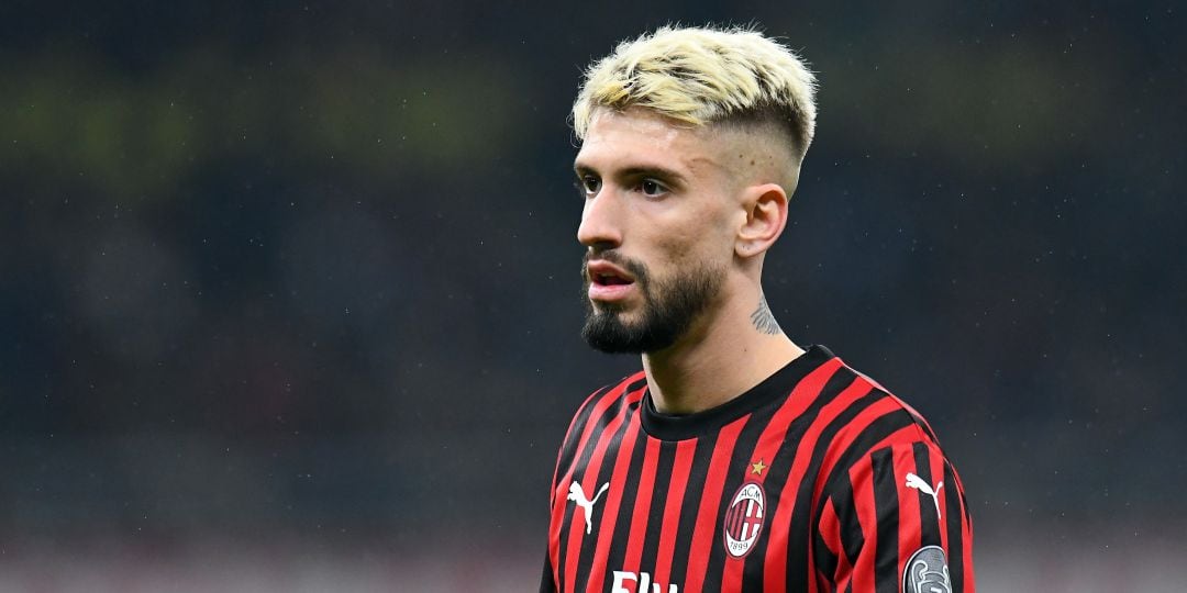 Samu Castillejo, durante un partido del AC Milan