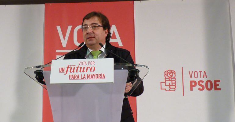 Fernández Vara, en el mitin de Villanueva de la Serena