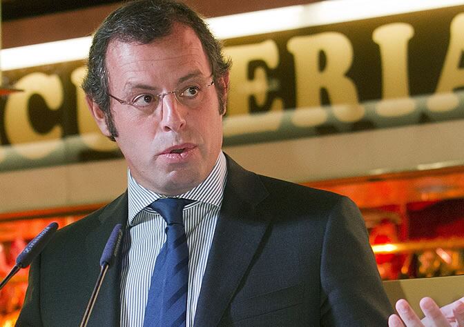 Sandro Rosell, durante un acto publicitario