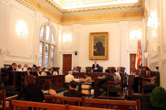 Imatge d'arxiu del Saló de Plens de l'Ajuntament de Reus