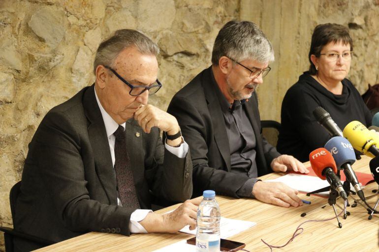 El president del consorci de Turisme de Barcelona, Joan Gaspart, acompanyat per regidor de Turisme de Barcelona, Agustí Colom